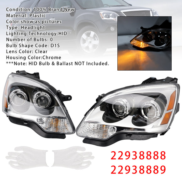 Links + Rechts HID Koplamp 22938888 22938889 Voor GMC Acadia 2007-2012