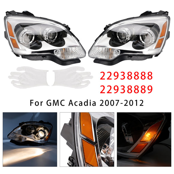 Links + Rechts HID Koplamp 22938888 22938889 Voor GMC Acadia 2007-2012
