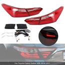 Left+ Right Red Rear LED Brake Tail Lights For Toyota Camry Sedan 4DR 2016-2021-5