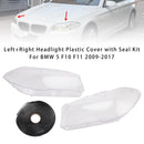Left+Right Headlight Plastic Cover with Seal Kit  171425-02 63117271912 For BMW 5  F10 F11 2009-2017-2