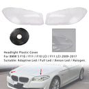 Left+Right Headlight Plastic Cover with Seal Kit  171425-02 63117271912 For BMW 5  F10 F11 2009-2017-3