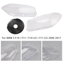 Left+Right Headlight Plastic Cover with Seal Kit  171425-02 63117271912 For BMW 5  F10 F11 2009-2017-4