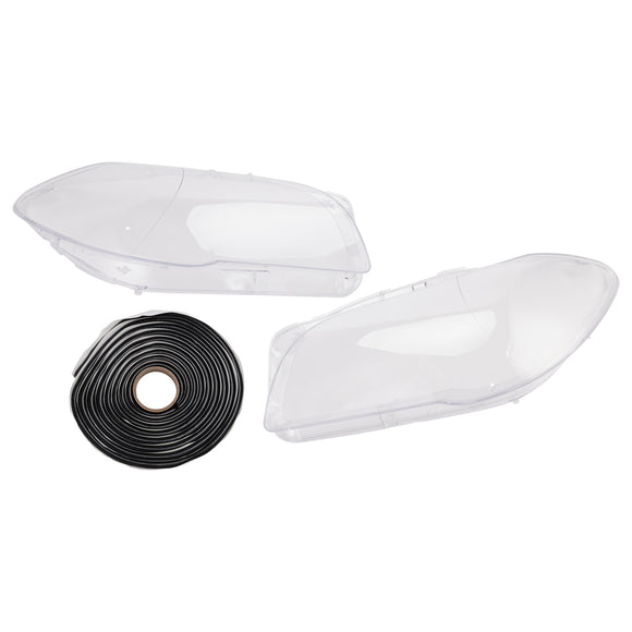 Left+Right Headlight Plastic Cover with Seal Kit  171425-02 63117271912 For BMW 5  F10 F11 2009-2017