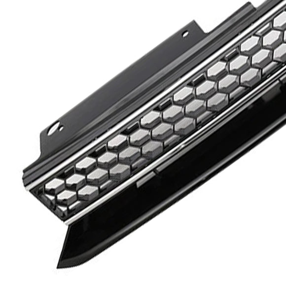 Rejilla de ajuste cromado negro con barra alta delantera estilo GTI compatible con VW Golf 6 MK6 2010-2014