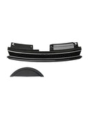 Rejilla de ajuste cromado negro con barra alta delantera estilo GTI compatible con VW Golf 6 MK6 2010-2014-13