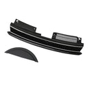 Rejilla de ajuste cromado negro con barra alta delantera estilo GTI compatible con VW Golf 6 MK6 2010-2014-16