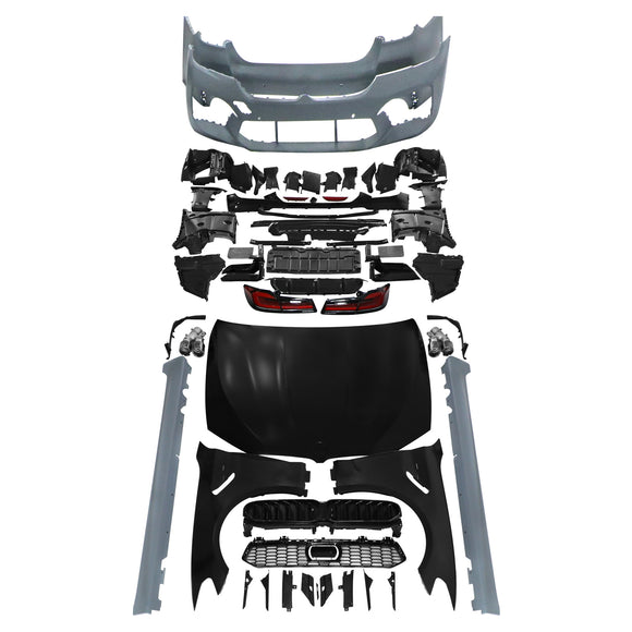 BMW 5er G30 G31 G38 2018–2020 Stoßstangen-Karosserie-Set, Upgrade auf BMW M5-Stil 2021–2025
