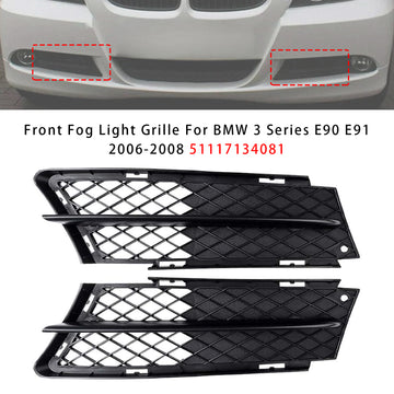 Front Fog Light Grille For BMW 3 Series E90 E91 2006-2008 51117134081 - 0