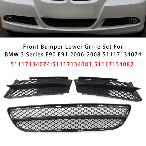 Etupuskurin alasäleikkösarja BMW 3-sarjan E90 E91 2006-2008 51117134074