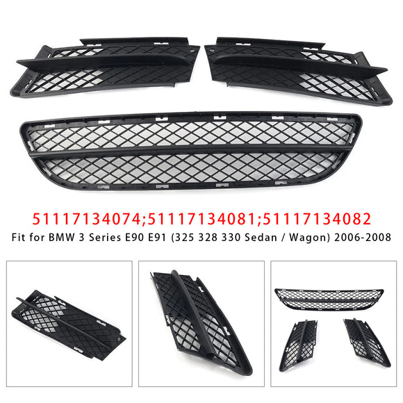 Etupuskurin alasäleikkösarja BMW 3-sarjan E90 E91 2006-2008 51117134074
