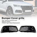 2PCS Front Bumper Cover Grill Grille Bezel Insert Fit Audi Q5 2018-2022 W/ACC-3