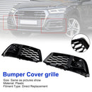 2PCS Front Bumper Cover Grill Grille Bezel Insert Fit Audi Q5 2018-2022 W/ACC-5