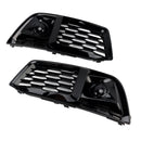 2PCS Front Bumper Cover Grill Grille Bezel Insert Fit Audi Q5 2018-2022 W/ACC-9