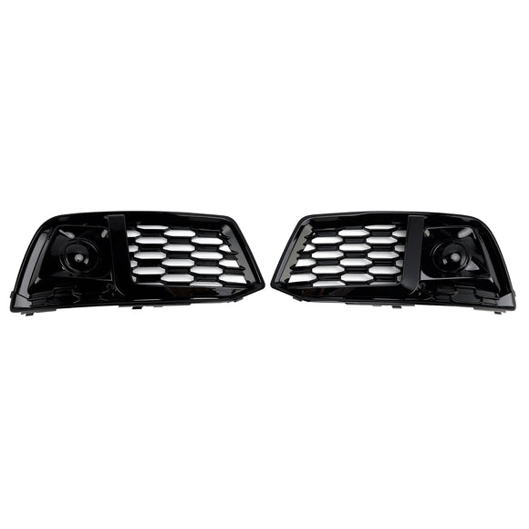 2PCS Front Bumper Cover Grill Grille Bezel Insert Fit Audi Q5 2018-2022 W/ACC