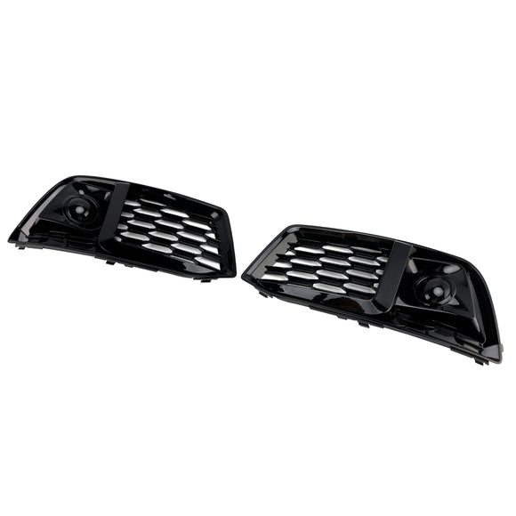 2PCS Front Bumper Cover Grill Grille Bezel Insert Fit Audi Q5 2018-2022 W/ACC