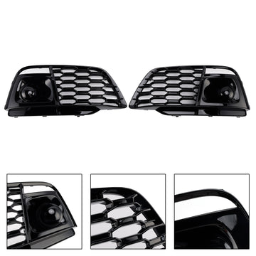 Fog Light Grille Cover 80A807679L Fit Audi Q5 SQ5 2018-2022 Pre-Facelift W/ACC