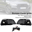 Fog Light Grille Cover 80A807680L Fit Audi Q5 SQ5 2018-2022 Pre-Facelift W/ACC-2