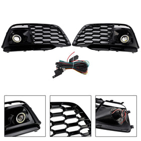 Tampa da grade do farol de nevoeiro 80A807680L Fit Audi Q5 SQ5 2018-2022 Pré-Facelift W/ACC