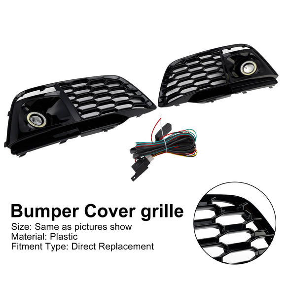 Fog Light Grille Cover 80A807680L Fit Audi Q5 SQ5 2018-2022 Pre-Facelift W/ACC