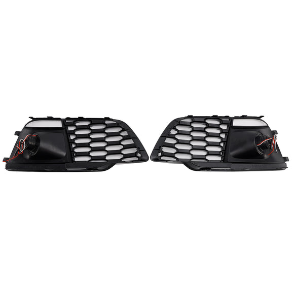 Fog Light Grille Cover 80A807680L Fit Audi Q5 SQ5 2018-2022 Pre-Facelift W/ACC