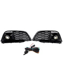 Fog Light Grille Cover 80A807680L Fit Audi Q5 SQ5 2018-2022 Pre-Facelift W/ACC-14