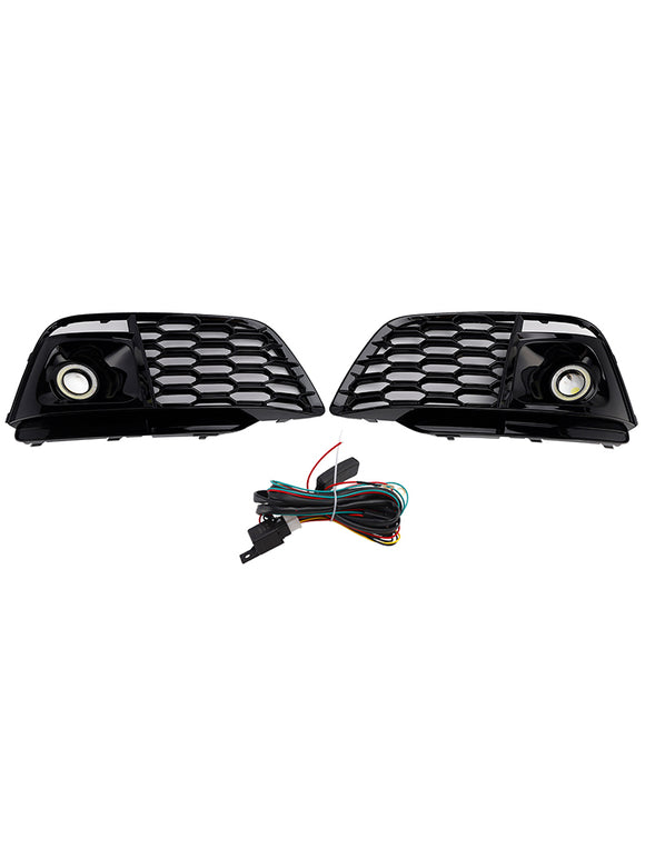 Fog Light Grille Cover 80A807680L Fit Audi Q5 SQ5 2018-2022 Pre-Facelift W/ACC