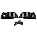 Fog Light Grille Cover 80A807680L Fit Audi Q5 SQ5 2018-2022 Pre-Facelift W/ACC-16