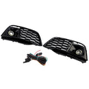 Fog Light Grille Cover 80A807680L Fit Audi Q5 SQ5 2018-2022 Pre-Facelift W/ACC-17