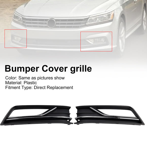 2PCS Fog Light Lamp Grille Cover Fit VW Passat B8 NMS (USA Car) 2016-2018
