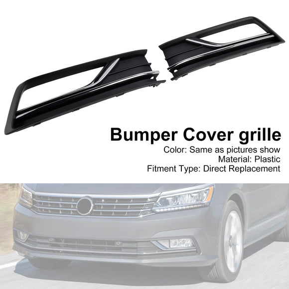 2PCS Fog Light Lamp Grille Cover Fit VW Passat B8 NMS (USA Car) 2016-2018