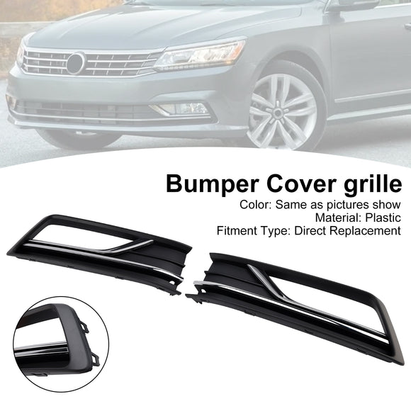2PCS Fog Light Lamp Grille Cover Fit VW Passat B8 NMS (USA Car) 2016-2018