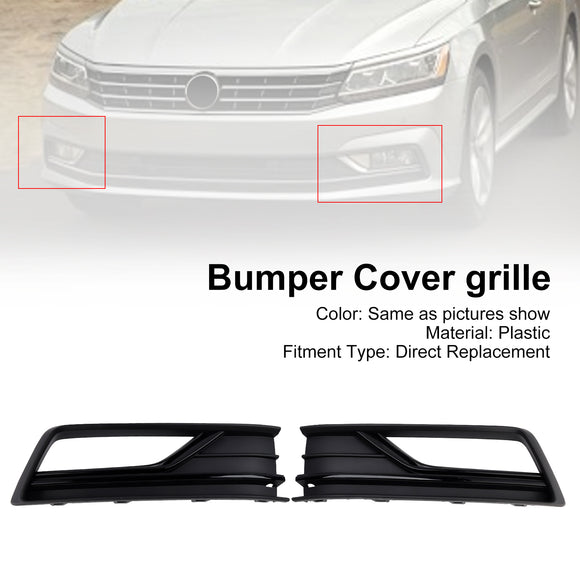 2PCS Fog Light Lamp Grill Cover Fit VW Passat B8 NMS (USA Car) 2016-2018