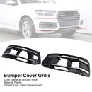 2PCS Front Bumper Fog Light Grille Cover 4M0807682AA4W3 Fit Audi Q7 2016-2019-3