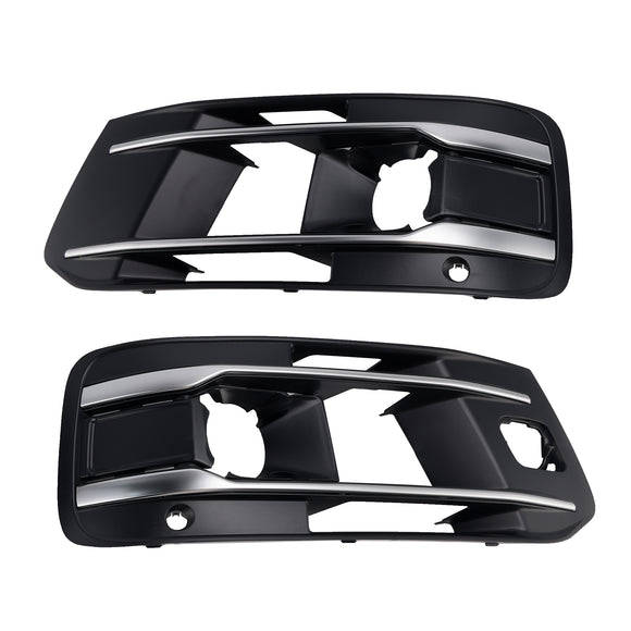 2PCS Front Bumper Fog Light Grille Cover 4M0807682AA4W3 Fit Audi Q7 2016-2019