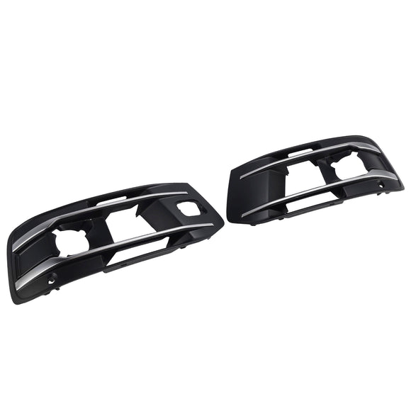 2PCS Front Bumper Fog Light Grille Cover 4M0807682AA4W3 Fit Audi Q7 2016-2019