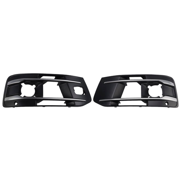 2PCS Front Bumper Fog Light Grille Cover 4M0807682AA4W3 Fit Audi Q7 2016-2019