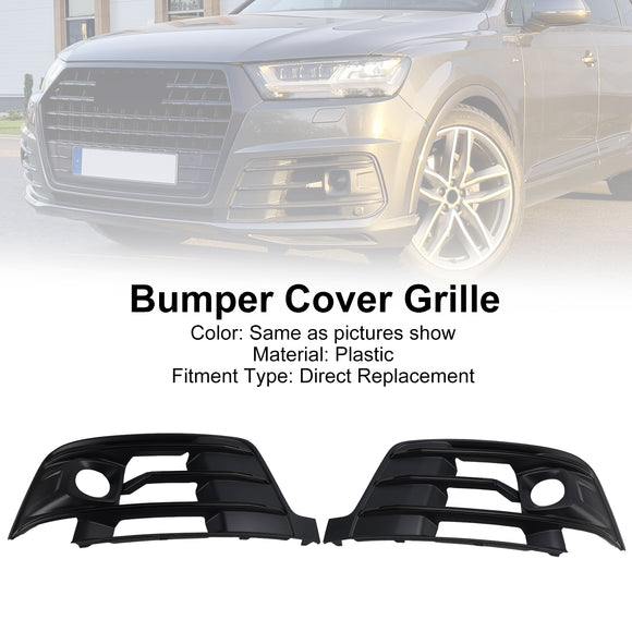 2PCS Front Bumper Fog Light Grille Cover 4M0807681E Fit Audi Q7 2016-2019