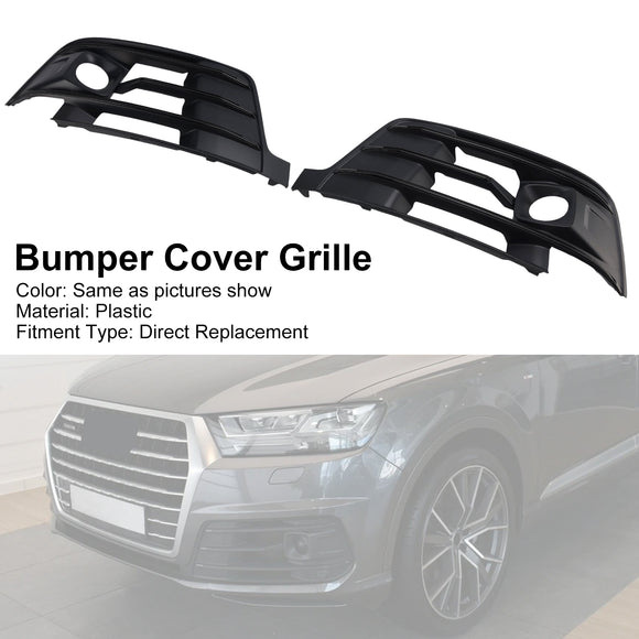 2PCS Front Bumper Fog Light Grille Cover 4M0807681E Fit Audi Q7 2016-2019