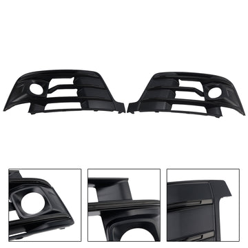 2PCS Front Bumper Fog Light Grille Cover 4M0807681E Fit Audi Q7 2016-2019