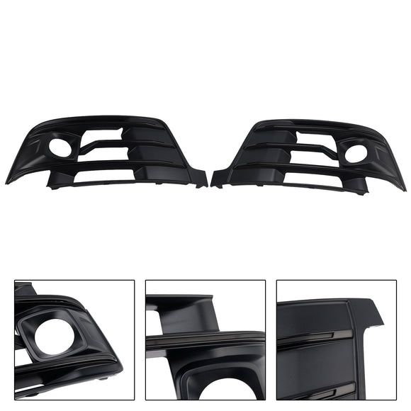 2PCS Front Bumper Fog Light Grille Cover 4M0807681E Fit Audi Q7 2016-2019