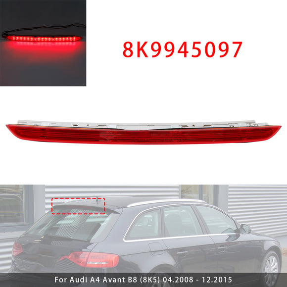Takajarruvalo Kolmannen jarruvalon valo 8K9945097 malleihin Audi A4 RS4 B8 Avant Red