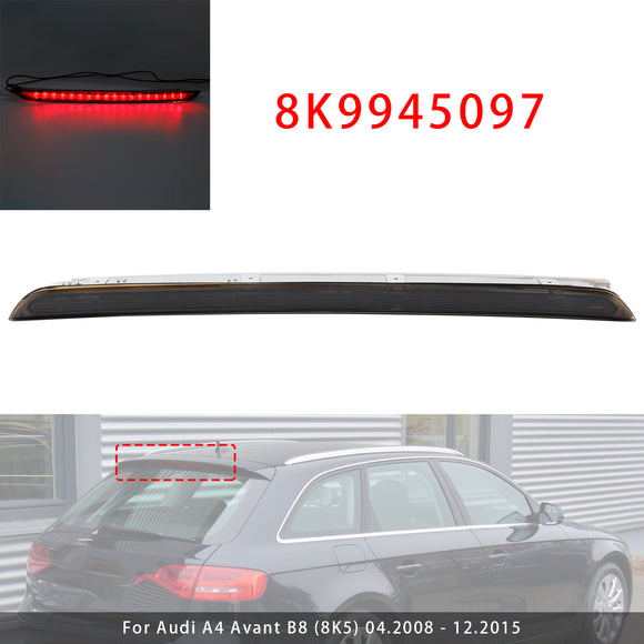 Rear Brake Light Third Stop Lamp Light 8K9945097 For Audi A4 RS4 B8 Avant Black