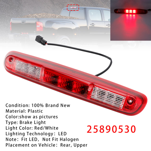LED Third Brake Light 25890530 For Chevy Silverado / GMC Sierra 2007-2013