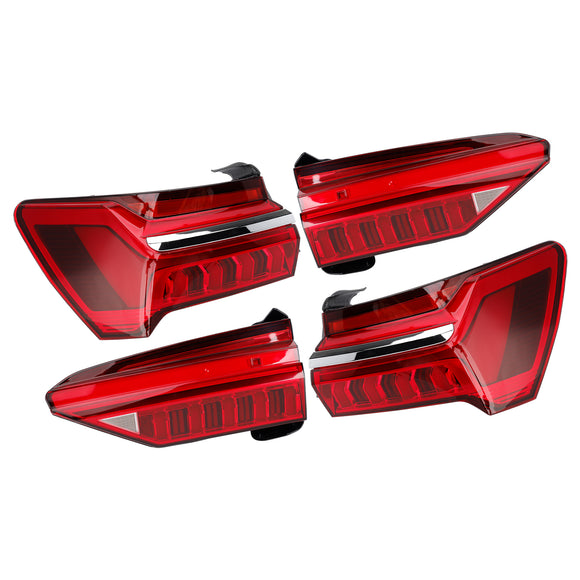 4 kpl vasen oikea ulompi sisäinen LED-takavalokokoonpano Audi A6 C8 2019-2023