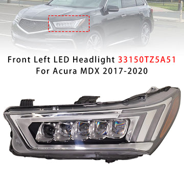 Front Left LED Headlight 33150TZ5A51 For Acura MDX 2017-2020 - 0