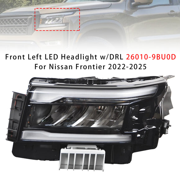 LED-koplamp linksvoor met DRL 26010-9BU0D voor Nissan Frontier 2022-2025