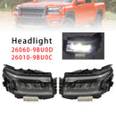 Faro LED delantero izquierdo + derecho con DRL para Nissan Frontier 2022-2025-3