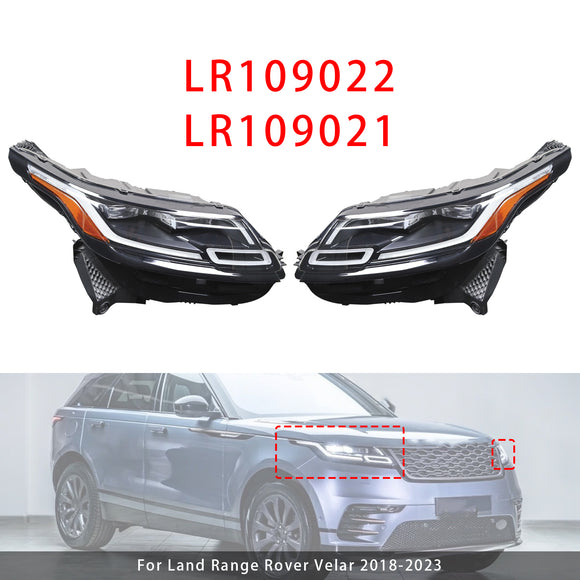 2018-2023 Land Range Rover Velar edessä vasen+oikea LED-ajovalo LR109022 LR093392