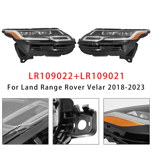 2018-2023 Land Range Rover Velar edessä vasen+oikea LED-ajovalo LR109022 LR093392