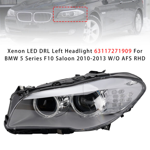 2010-2013 BMW 5 Series F10 Saloon W/O AFS Xenon LED DRL Left Headlight 63117271909